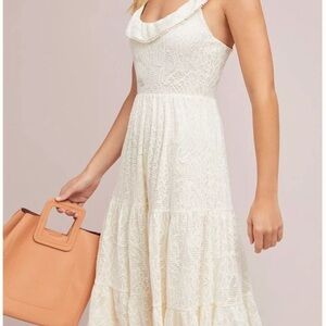 Anthropologie Maeve Belle Tiered Midi Dress L